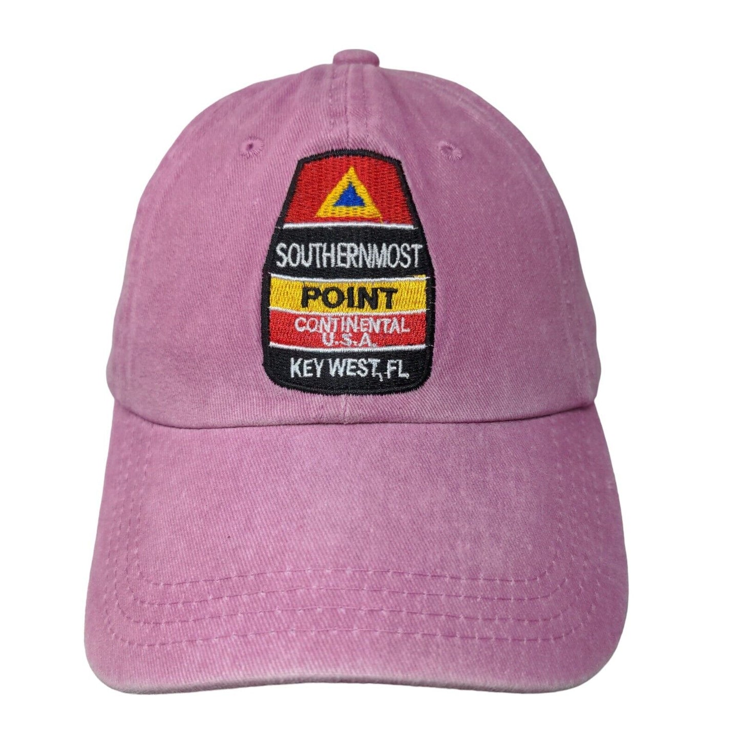 Southernmost Point Key West FL Slideback Hat Purplish-Pink OSFA Embroidered