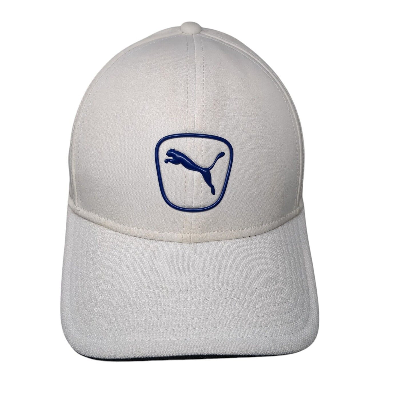 PUMA Dry Cell Slideback Hat White One Size Adjustable Solid 6 Panel