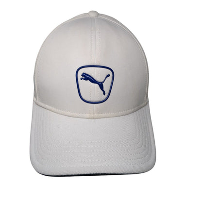 PUMA Dry Cell Slideback Hat White One Size Adjustable Solid 6 Panel