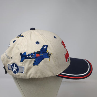 Commemorative Air Force Flying War Cats Baseball Cap Beige Blue Red One Size Hat