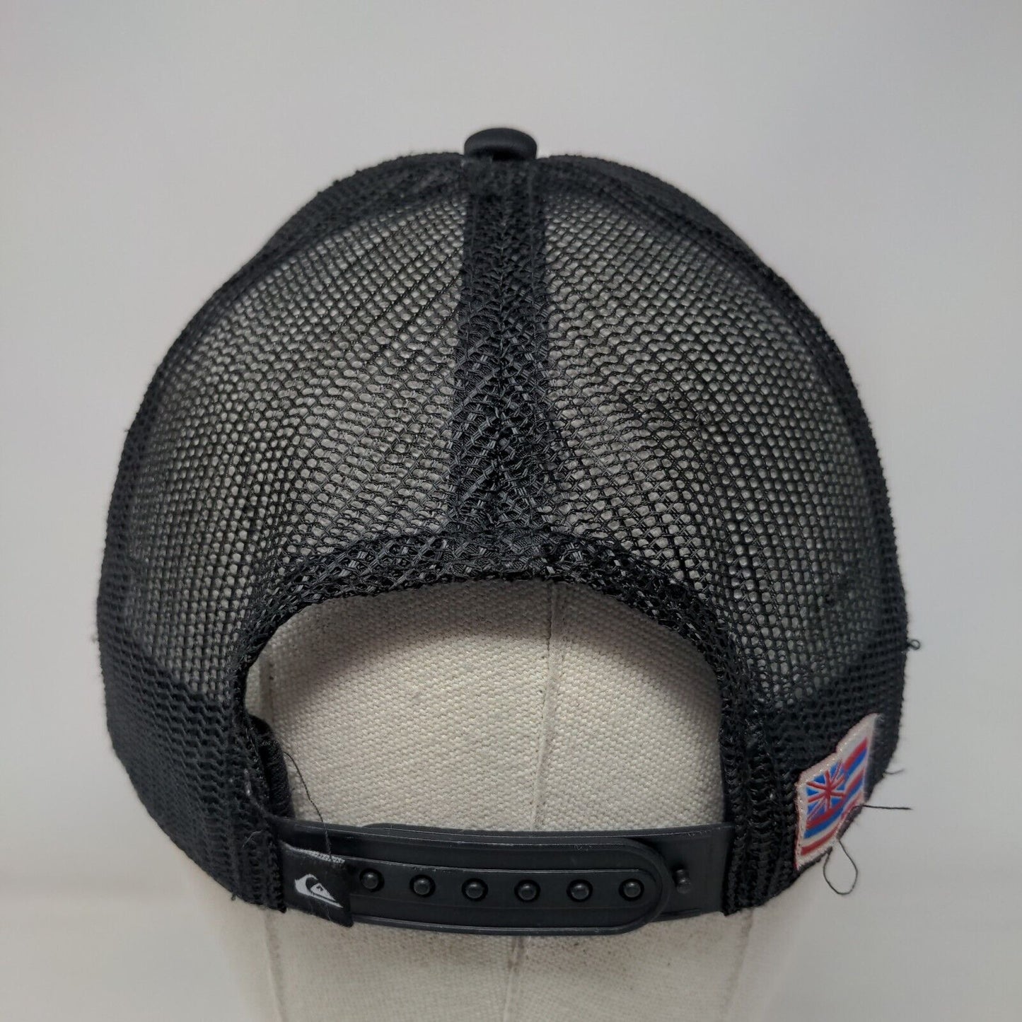 Quiksilver Hawaii Snapback Trucker Hat Black OSFM Adjustable Mesh Back