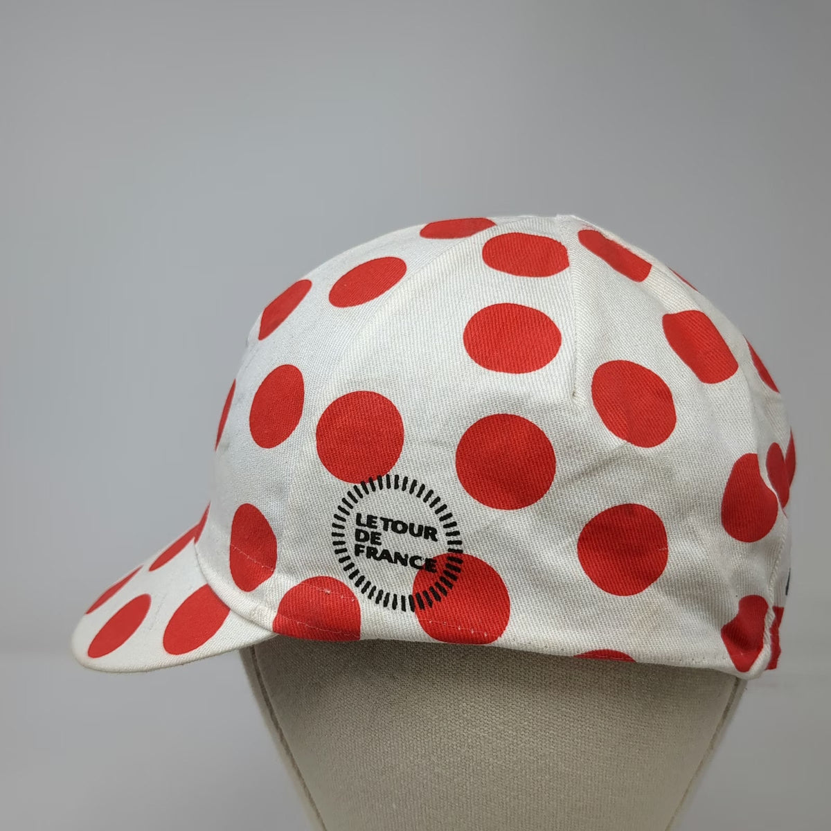 Nike Baseball Cap White Red Polka Dot Tour De France One Size Hat Elastic Back
