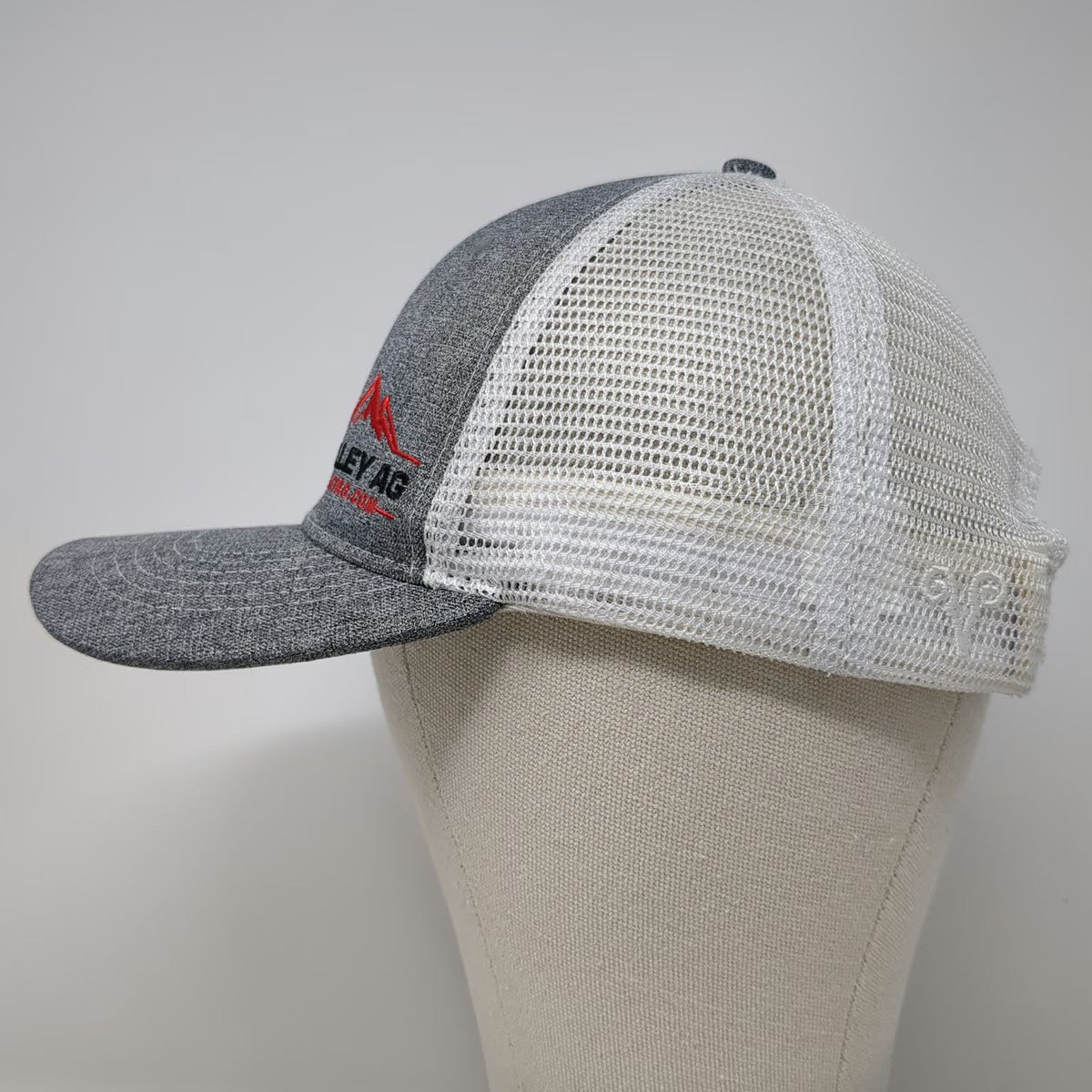 Vie Trucker Hat Gray One Size Mesh Snapback Valley Ag Mountain Logo Agriculture