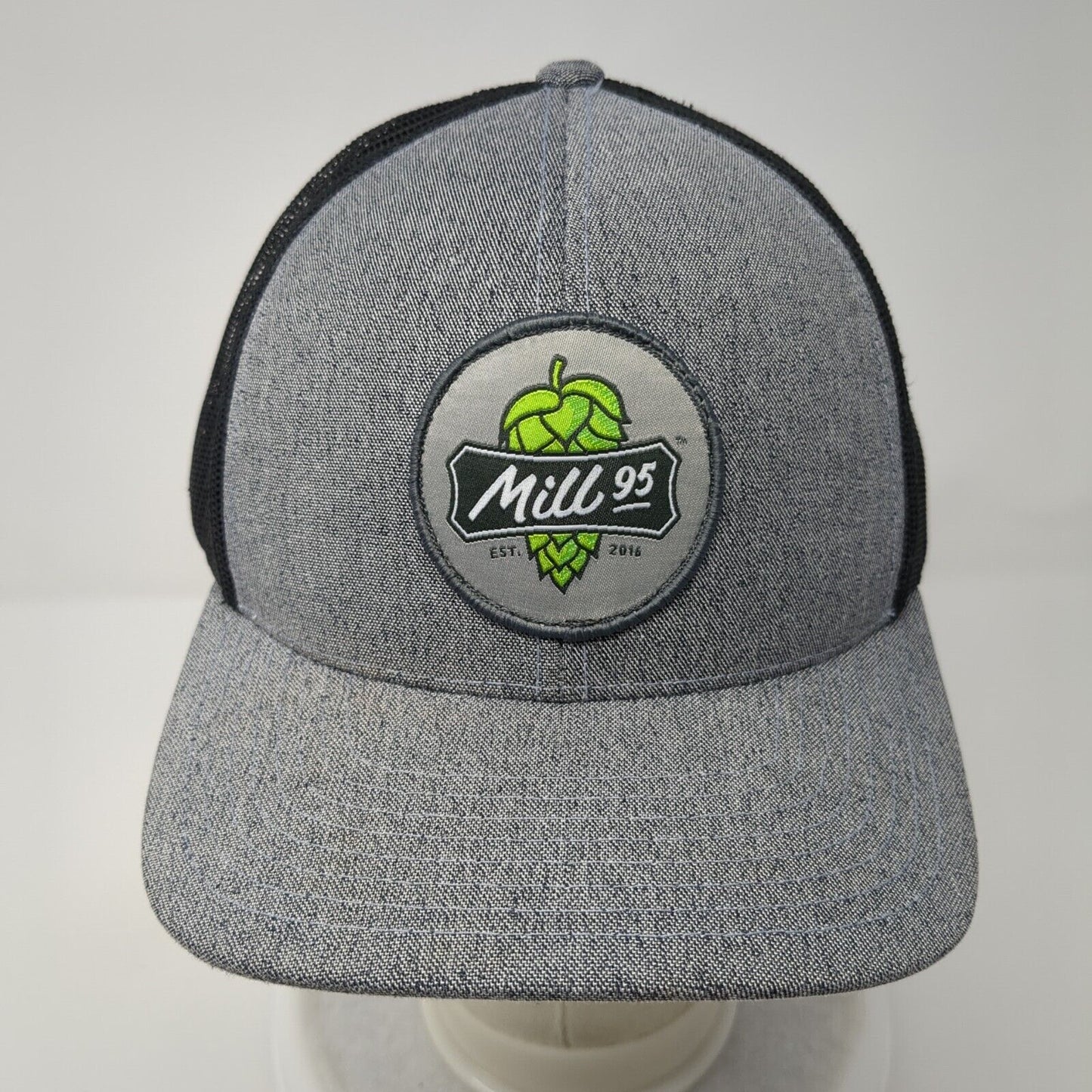 Mill95 Est 2016 Snapback Trucker Hat Gray OS Adjustable Mesh Pacific Headwear