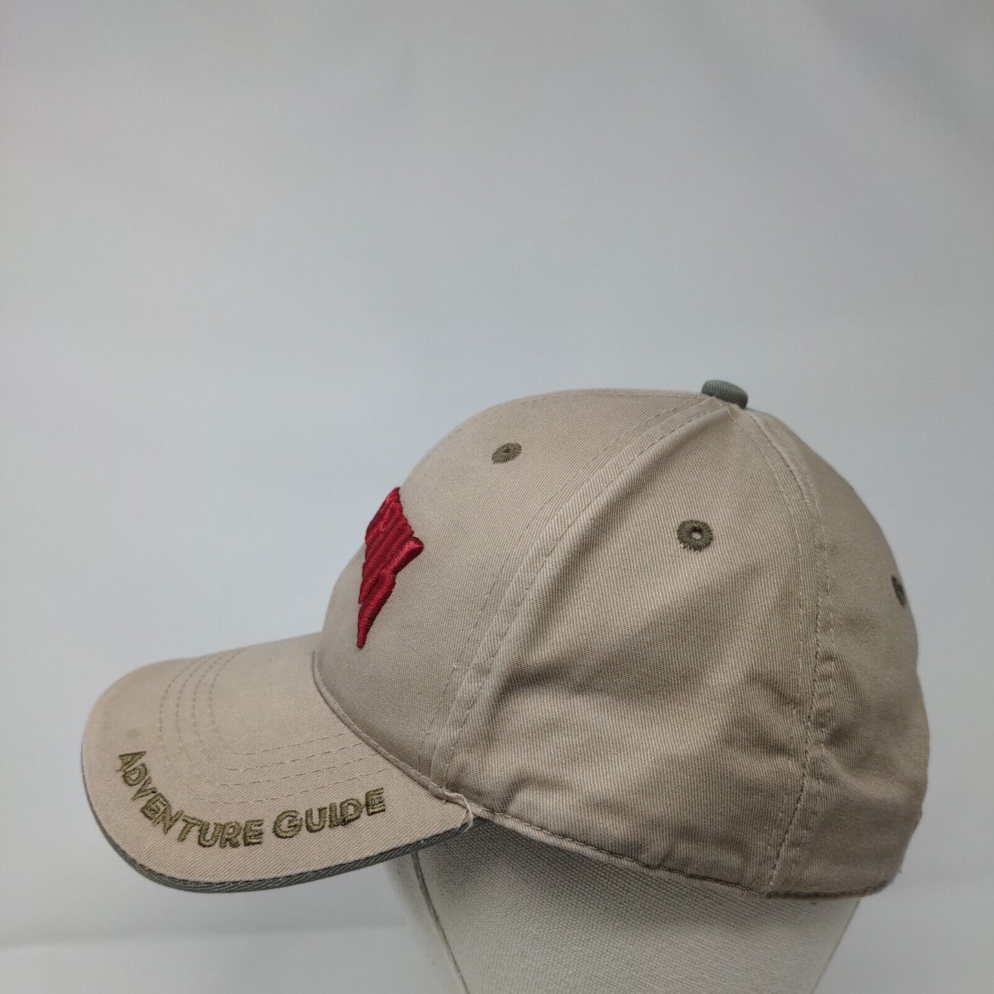 Maverik Adventure Guide Strapback Hat Tan One Size Embroidered