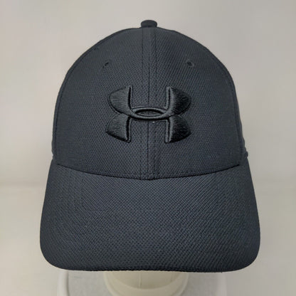 Under Armour Blitzing Fitted Hat Black M/L UA Classic Fit Embroidered