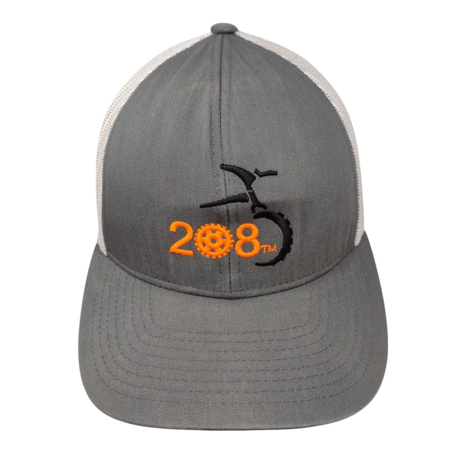 208 Bike Gear Snapback Trucker Hat Gray OSFA Mesh Back Pacific Headwear