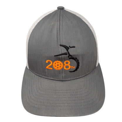 208 Bike Gear Snapback Trucker Hat Gray OSFA Mesh Back Pacific Headwear