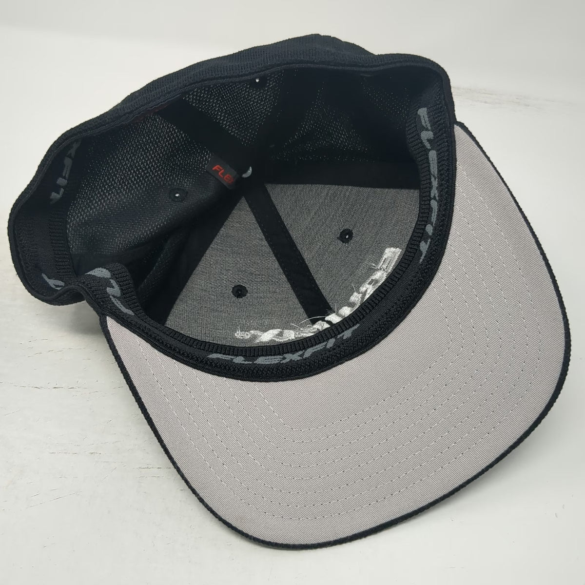 Flexfit Baseball Cap Black One Size Equifax Logo Embroidered Promo Fitted Hat
