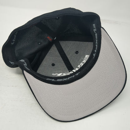 Flexfit Baseball Cap Black One Size Equifax Logo Embroidered Promo Fitted Hat