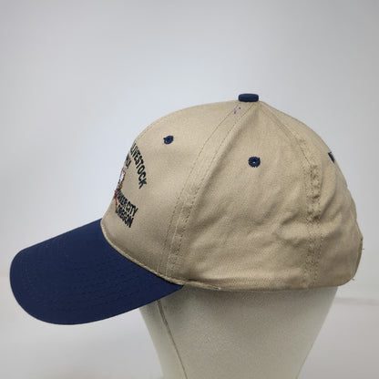 Headliner Baseball Cap Beige Blue One Size Purina Dealer Oregon Trail Supply Hat