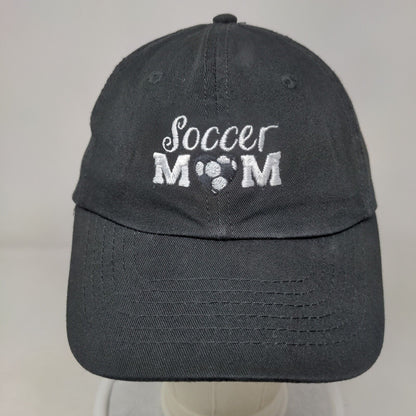 Soccer Mom Slideback Hat Black One Size Embroidered Adjustable Dalix