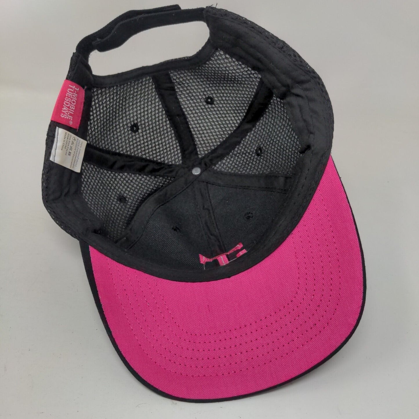 T-Mobile Tuesdays Strapback Mesh Back Hat Black OSFA Embroidered