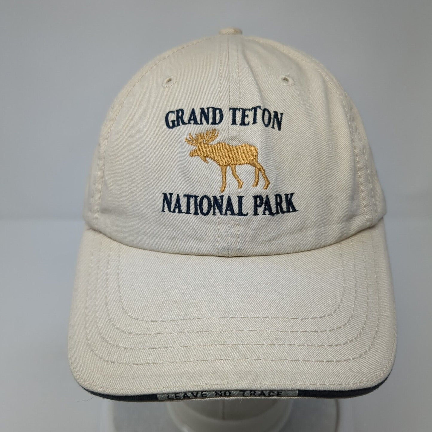 Grand Teton National Park Leave No Trace Slideback Hat Tan One Size Adjustable