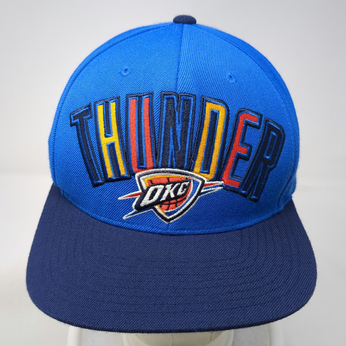 Mitchell & Ness Oklahoma City Thunder NBA Snapback Blue One Size Flat Brim Hat
