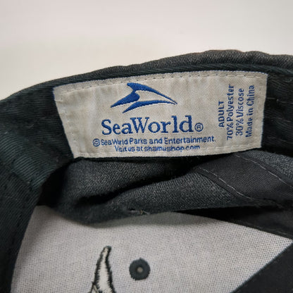 SeaWorld Orca Killer Whale Gray Baseball Cap One Size Hat Embroidered Adjustable