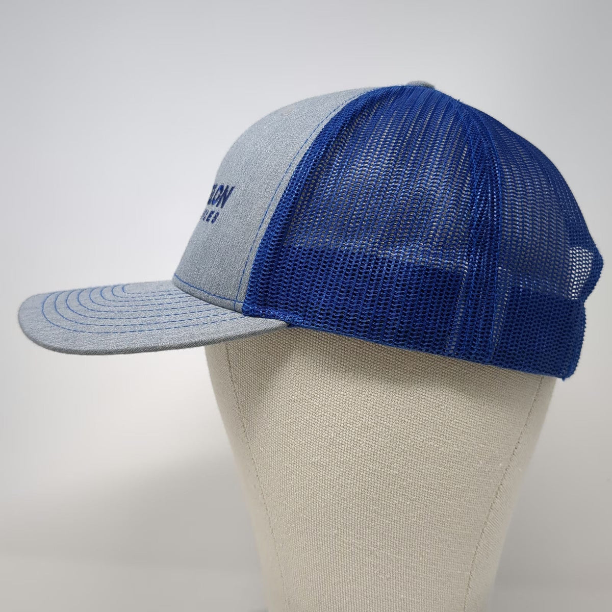 Richardson Trucker Hat Gray Blue One Size Echelon Rifles Mesh Snapback Style 112