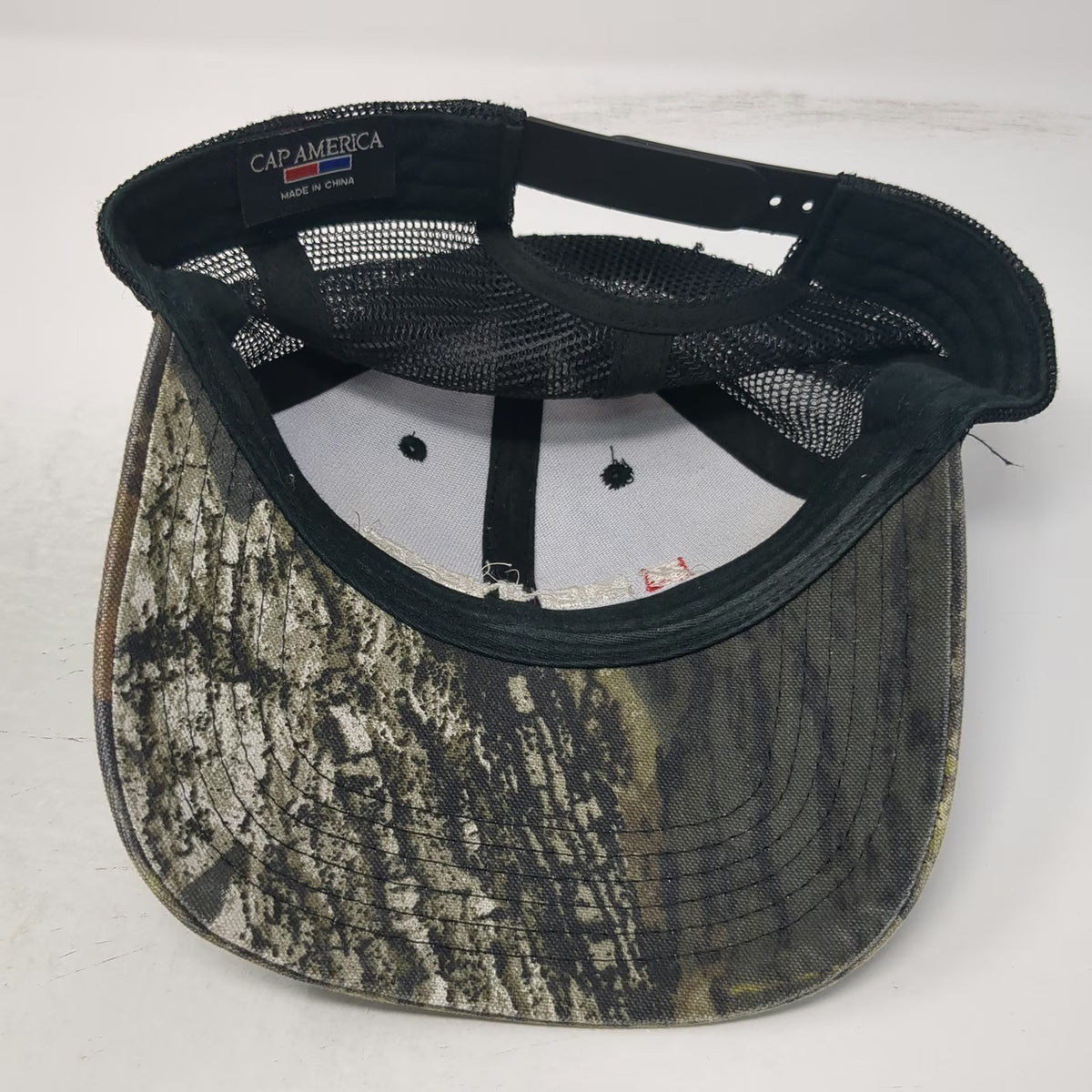 Cap America Trucker Hat Green OSFM Mennekes My Power Connection Camo Snapback