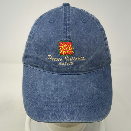 OTTO Baseball Cap Blue One Size Puerto Vallarta Mexico Sun Slideback Strap Hat