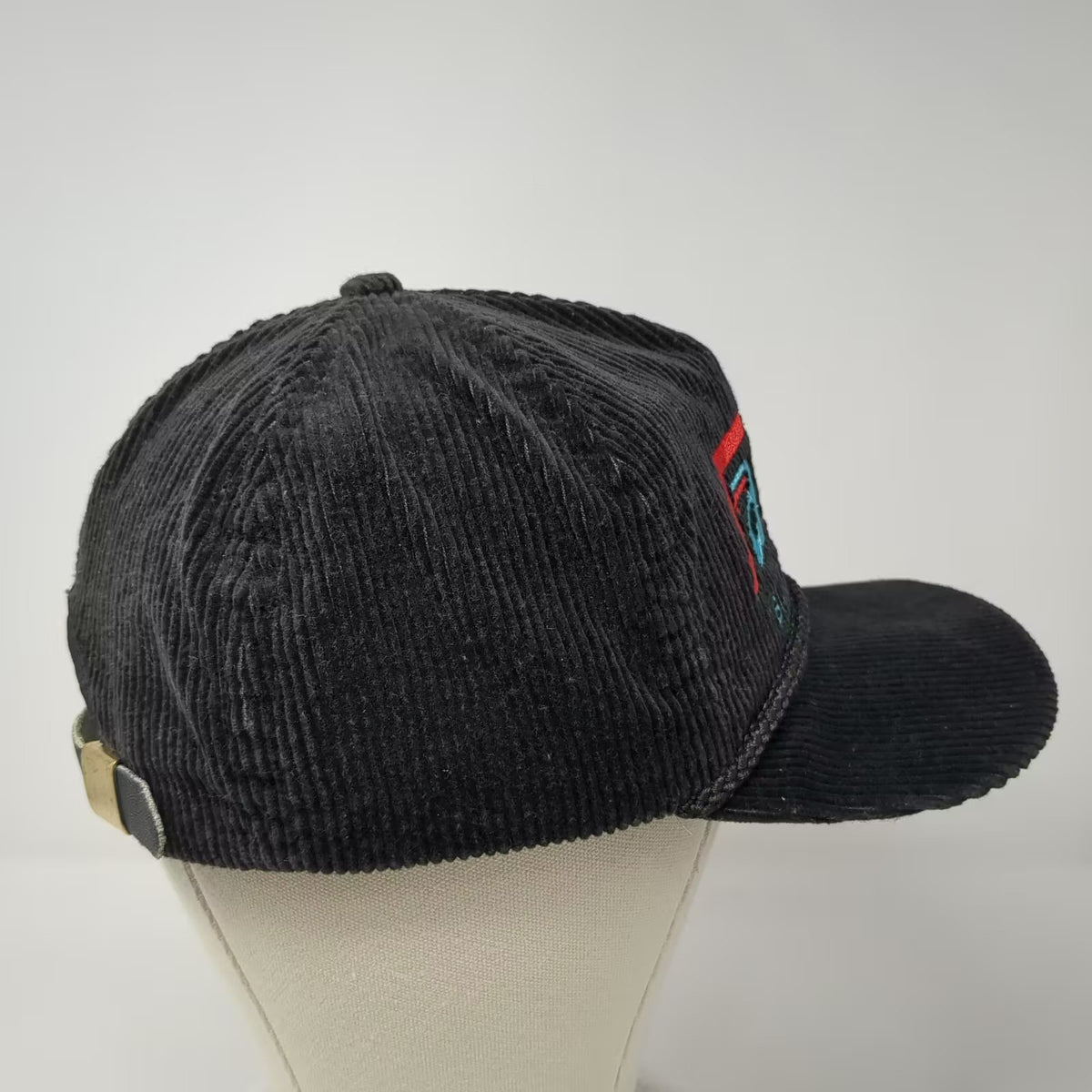 Black Corduroy 5 Panel Hat Freight Agency Billings MT Rope USA Embroidered OS