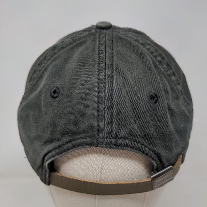 Tommy Hilfiger Slideback Hat Black One Size Embroidered Leather Strap