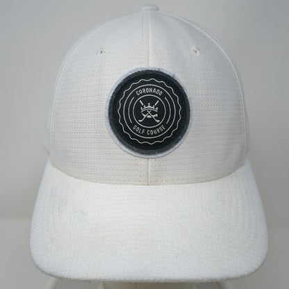 TravisMathew Baseball Cap White XL Coronado Golf Course Flexfit Polyester Hat
