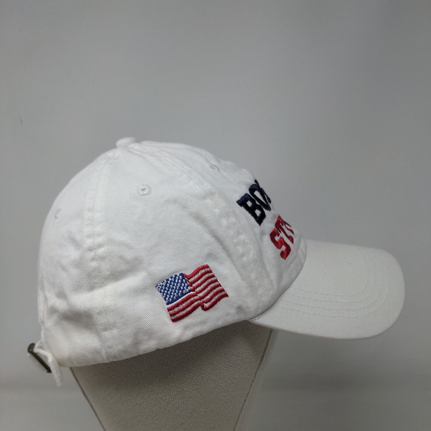 Boston Strong Slideback Hat White One Size Embroidered Hereford St Boylston St