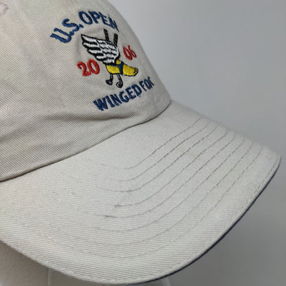 US Open 2006 Winged Foot Slideback Hat Tan One Size Embroidered USGA Member