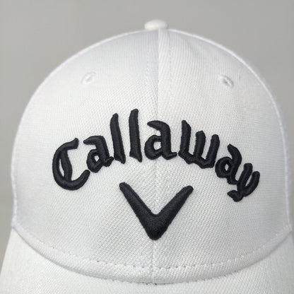 Callaway Men's Fitted Hat White Size S/M Embroidered Odyssey Golf Club Logo