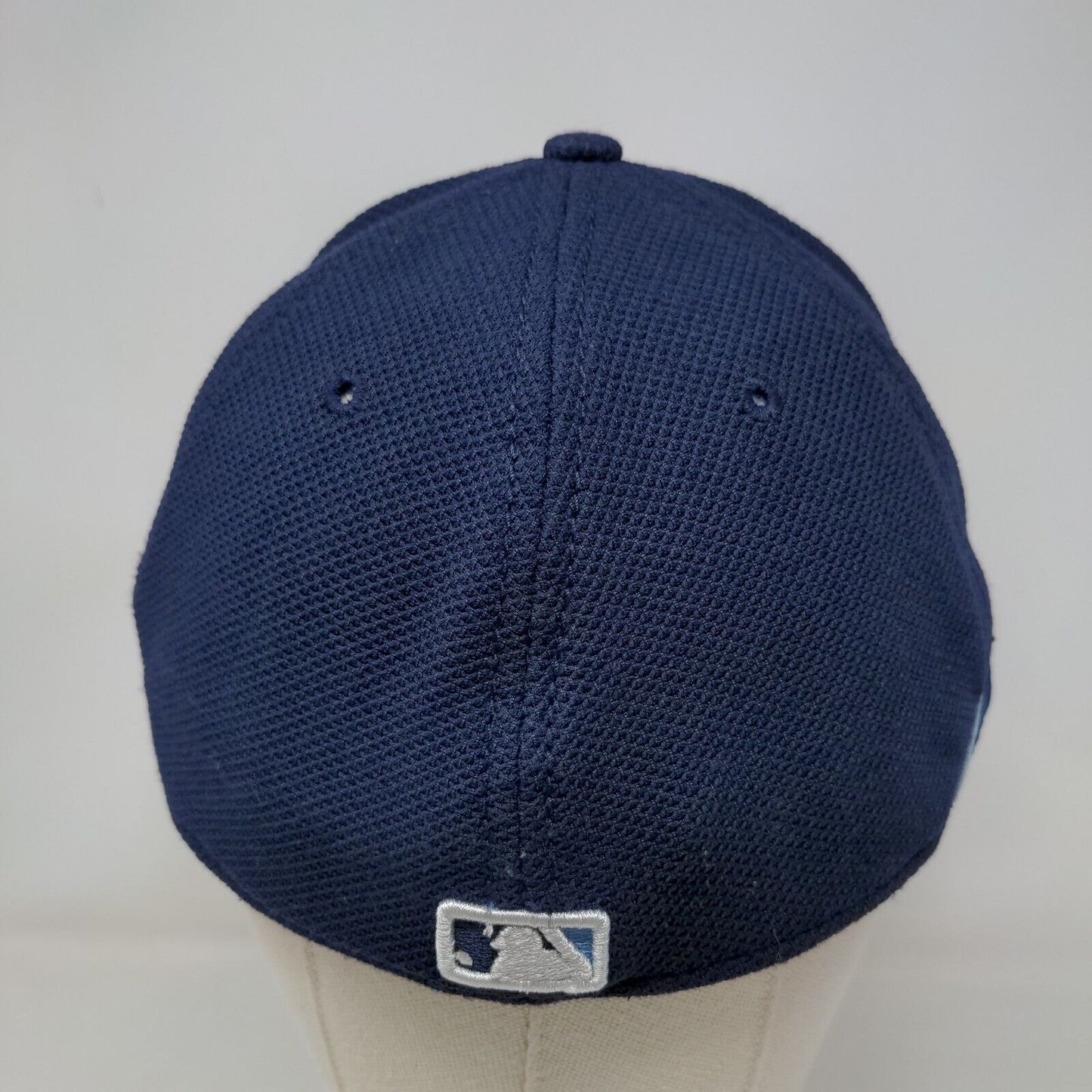 New Era Men's Fitted Hat Blue Size L/XL Embroidered Tampa Bay Rays Logo