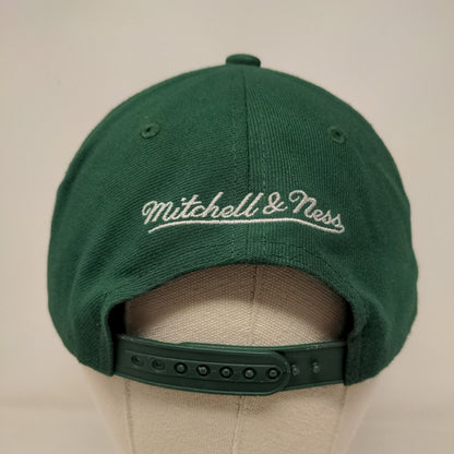 Mitchell & Ness Men's Snapback Hat Green Minnesota Wild Embroidered Logo NHL