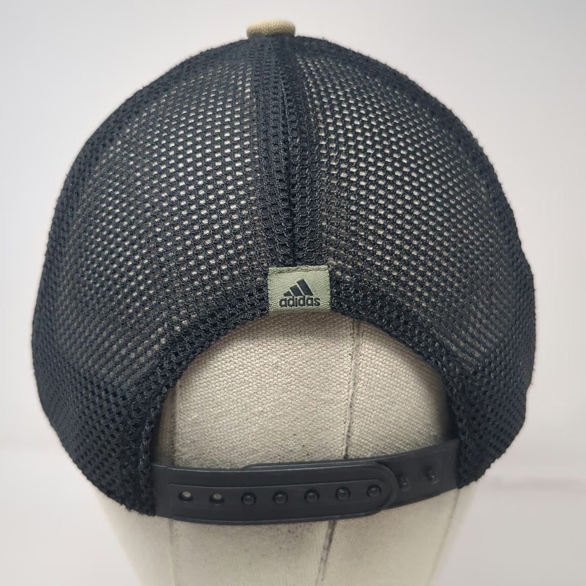 adidas Trucker Hat Brown One Size Mesh Snapback Three Stripes Patch Logo
