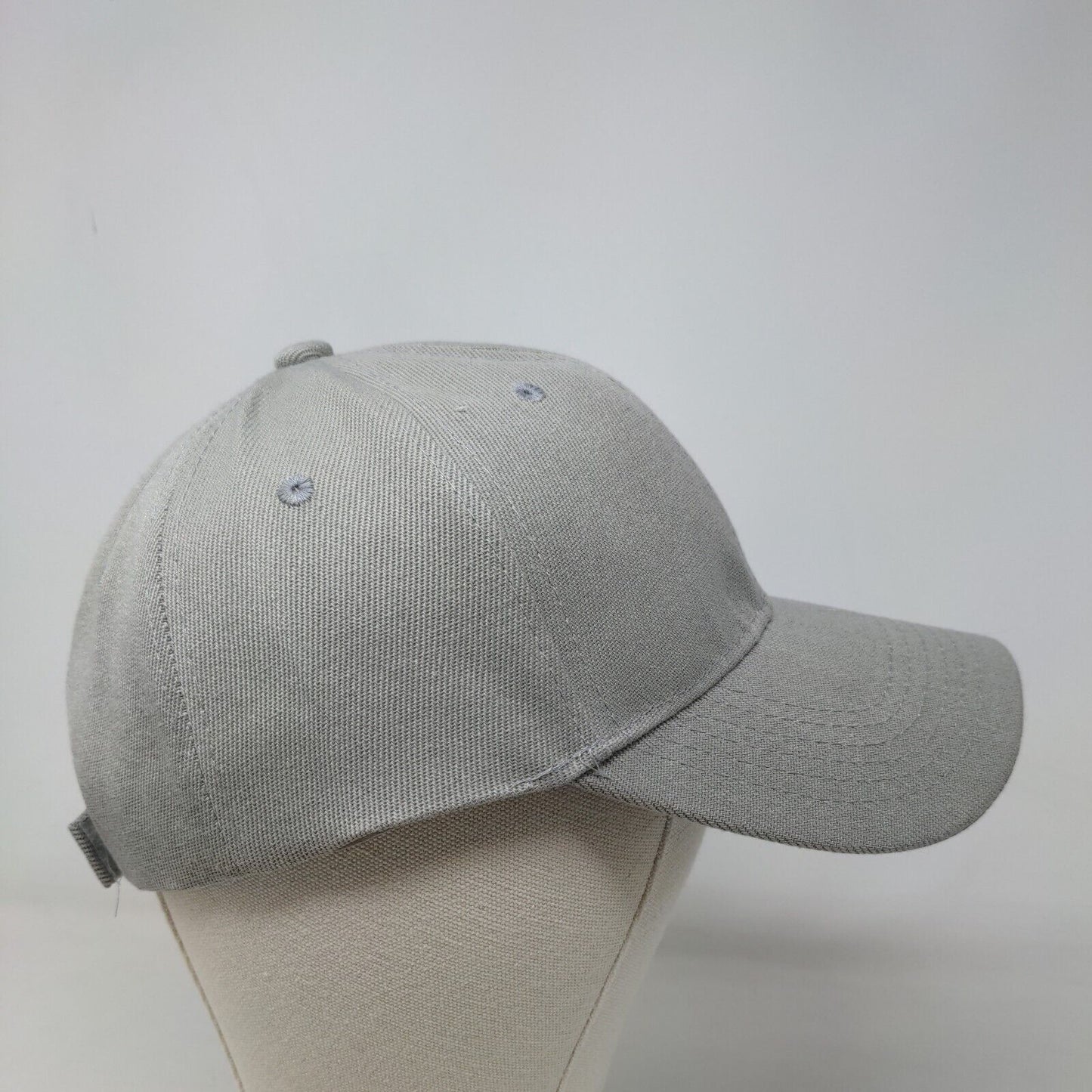 Unbranded Men's Strapback Hat Gray Adjustable Blank Polycotton