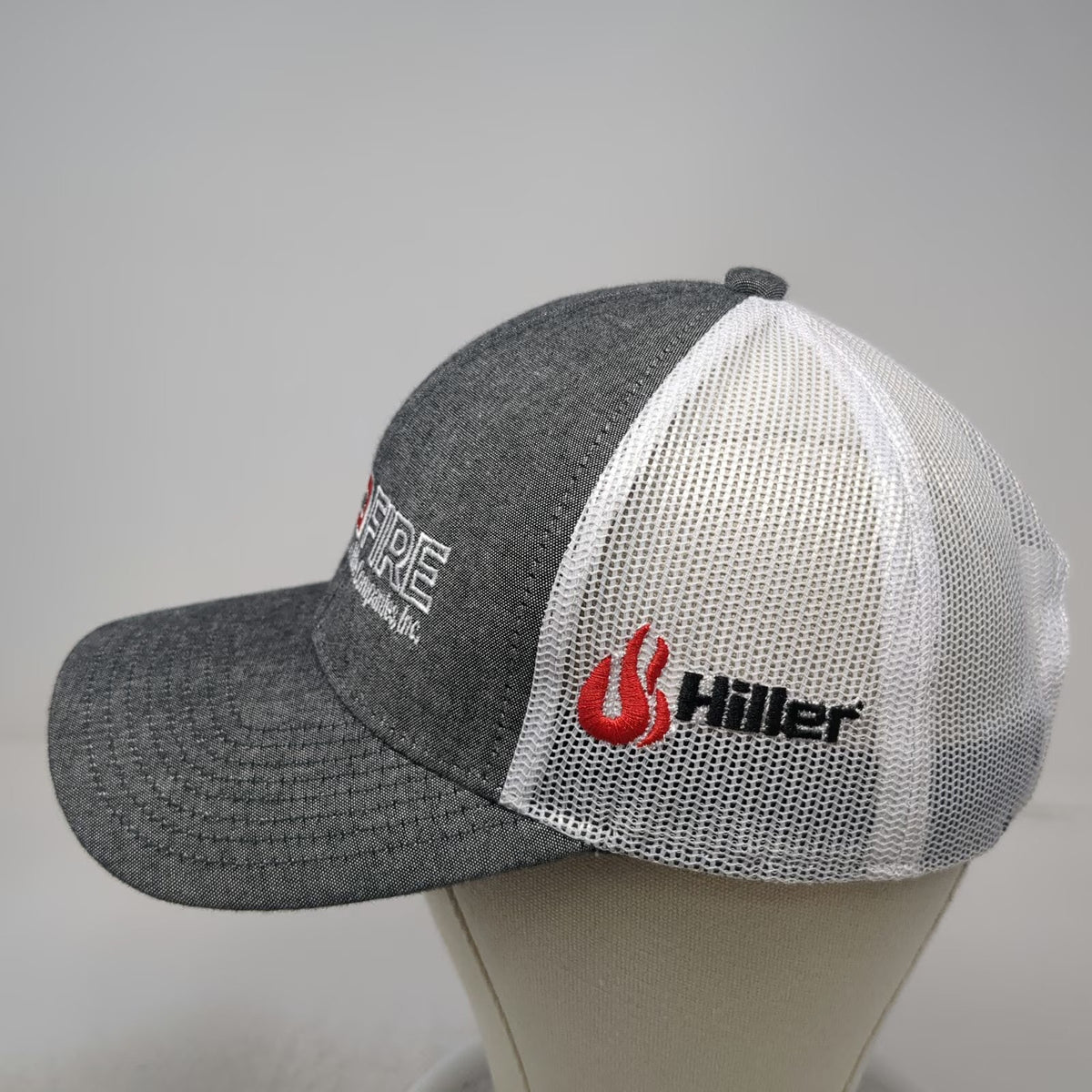 Outdoor Cap Baseball Cap Gray One Size Mesh Back AD Fire Hiller Company Hat