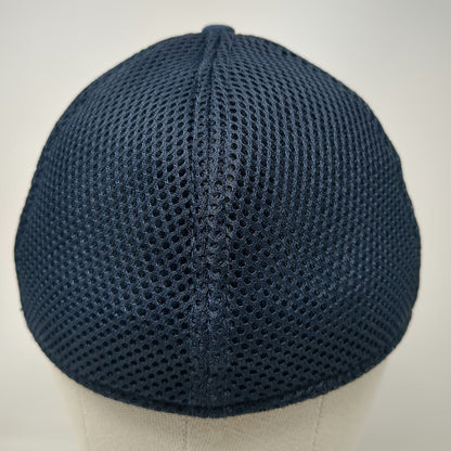 New Era Baseball Cap Blue M Mascot Yellow Jacket Mesh Stretch Fit 39THIRTY Hat