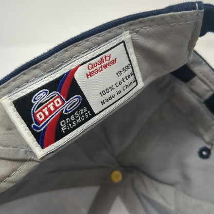 OTTO Baseball Cap Gray Blue OSFM Idaho AgCredit Slideback Hat Contrast Piping
