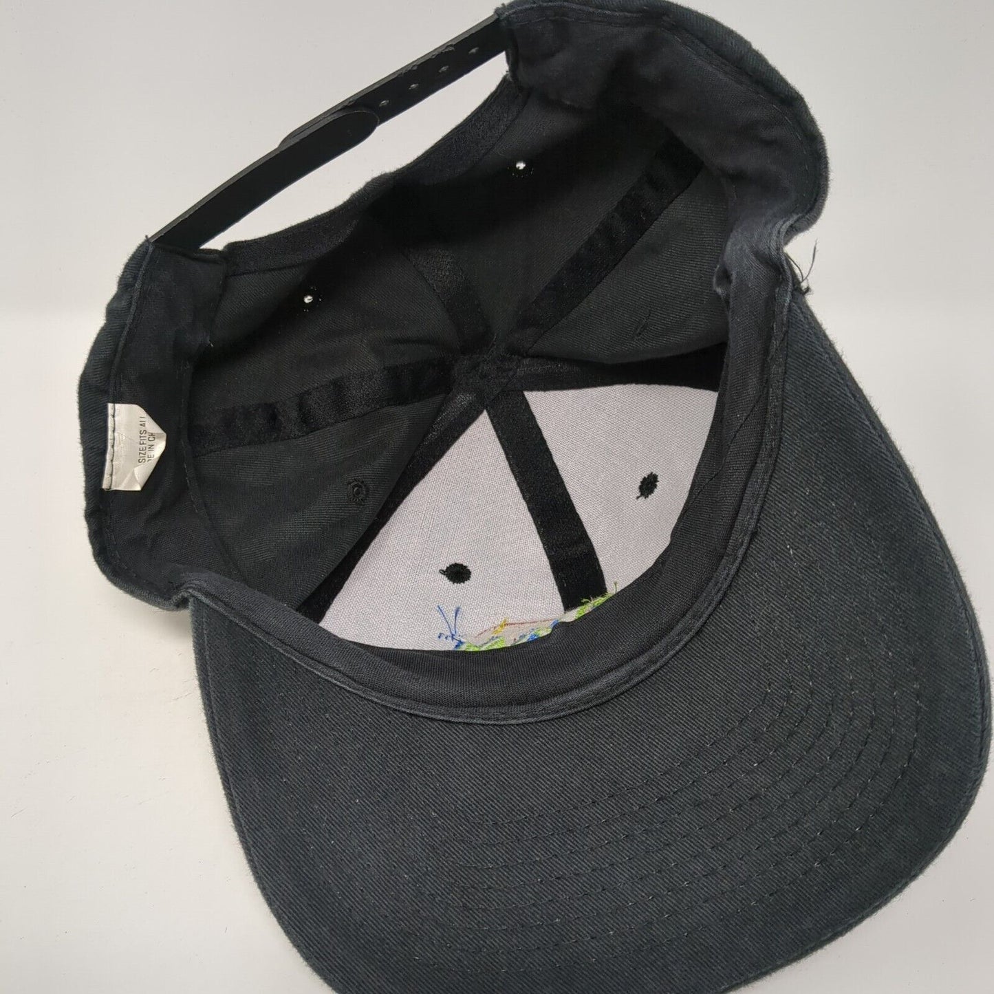 Space Jam Snapback Hat Black One Size Adjustable Embroidered 6 Panel