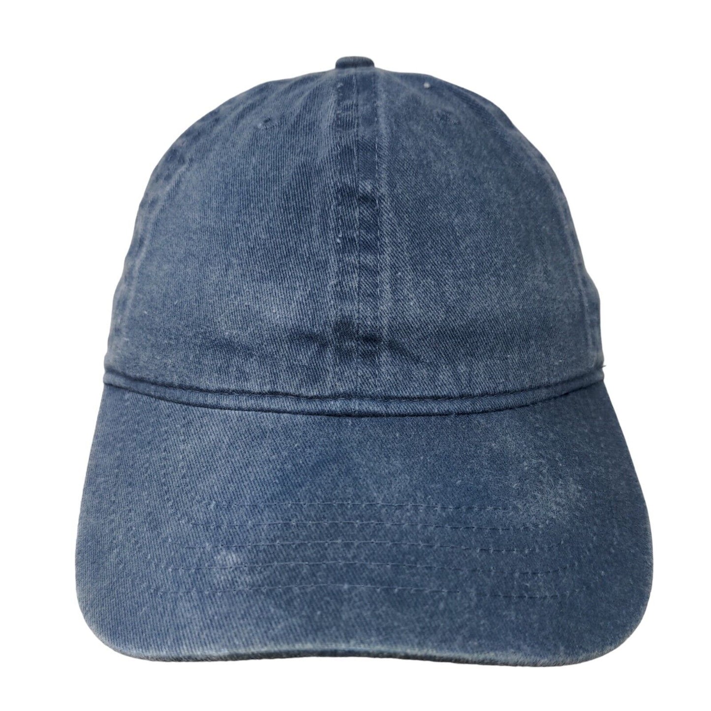 Infinity Strapback Hat Blue OSFM Adjustable Denim Vented Holes 6 Panel Blank