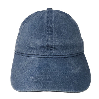 Infinity Strapback Hat Blue OSFM Adjustable Denim Vented Holes 6 Panel Blank