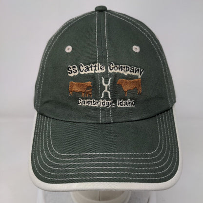 SS Cattle Company Cambridge Idaho Strapback Hat Green OSFA Port Authority Cotton