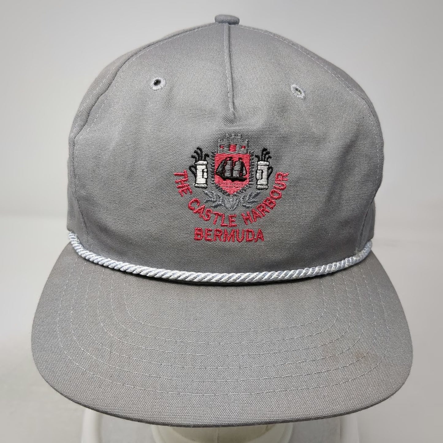 Texace 5 Panel Gray Hat Rope Golf Bermuda Castle Harbour Strapback Vintage