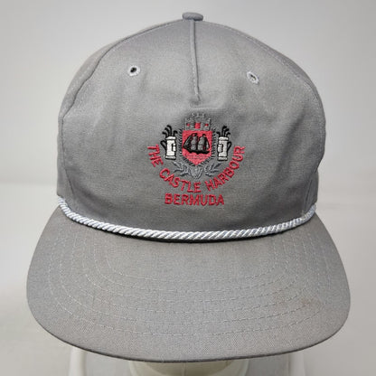 Texace 5 Panel Gray Hat Rope Golf Bermuda Castle Harbour Strapback Vintage