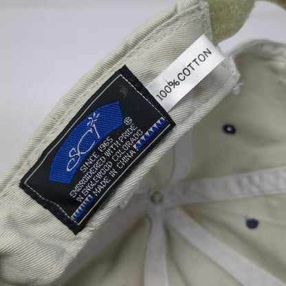 SCI Baseball Cap Beige Blue One Size Nantahala River Whitewater NC Souvenir Hat
