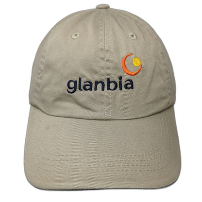 Port Authority Baseball Cap Beige One Size Glanbia Embroidered Logo Blue Hat