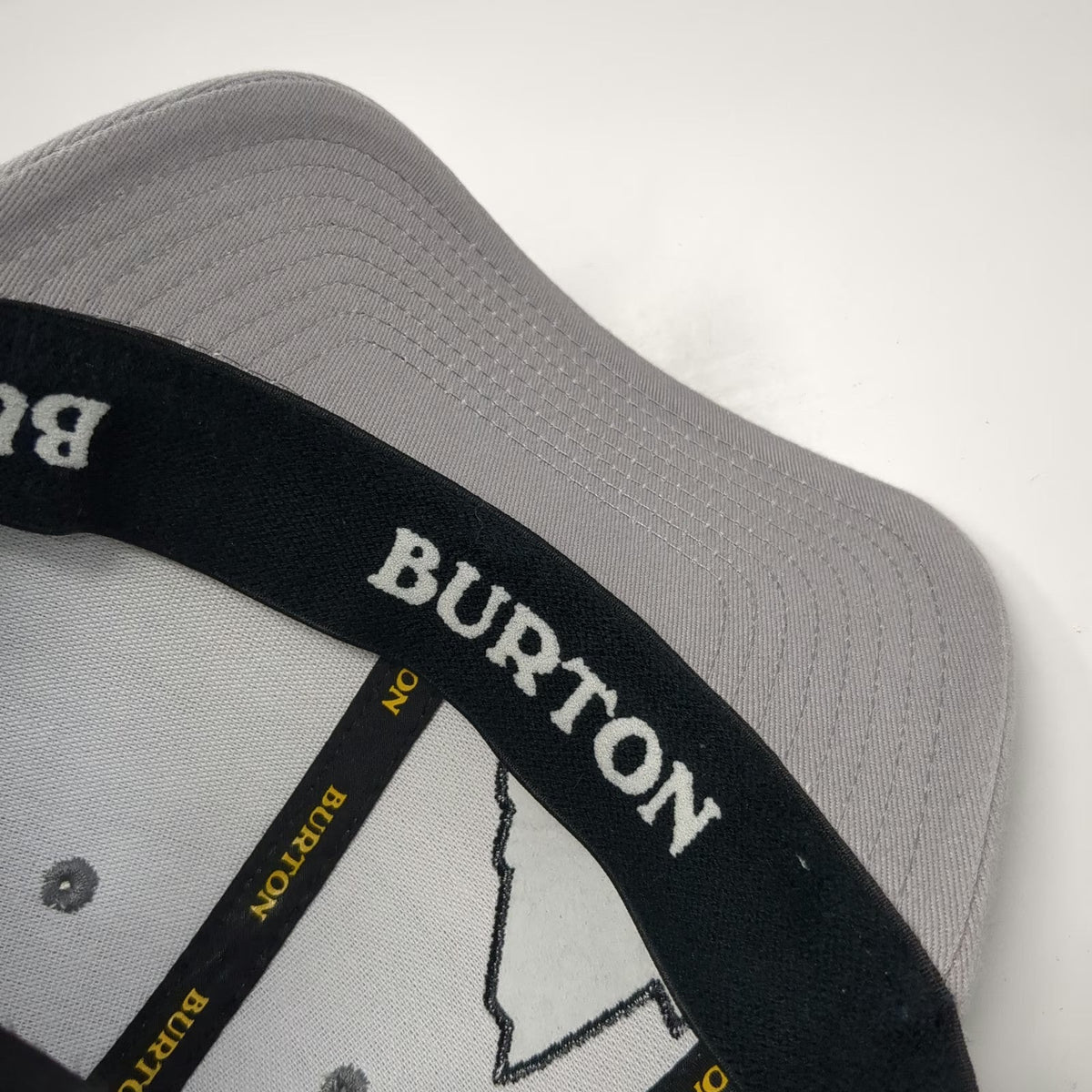 Burton Baseball Cap Gray One Size Mountain Logo Stretch Fit A-Flex Action Hat