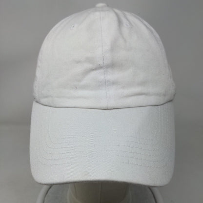 Eckos Slideback Hat White OSFA Adjustable Vented Holes 6 Panel Blank Cotton