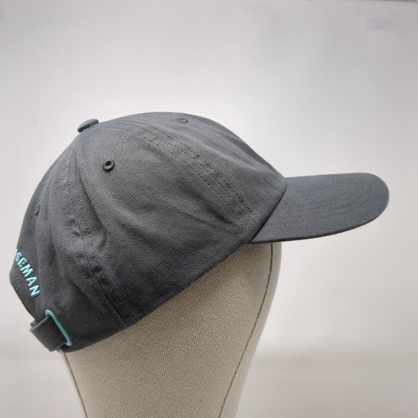 Cheers To The Wiseman Slideback Hat Gray One Size Adjustable Embroidered Cotton