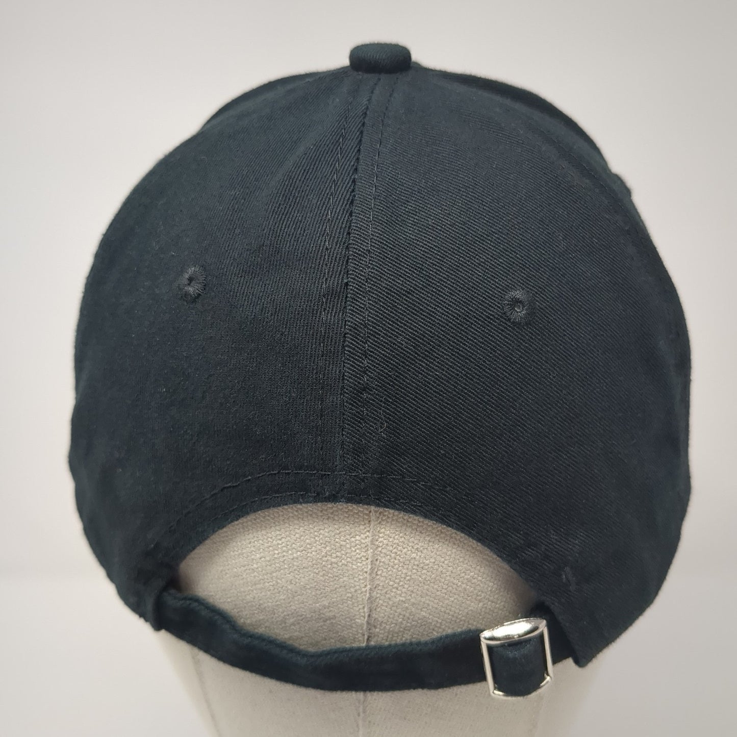 Unbranded Slideback Baseball Cap Black One Size Adjustable Vented Holes Blank