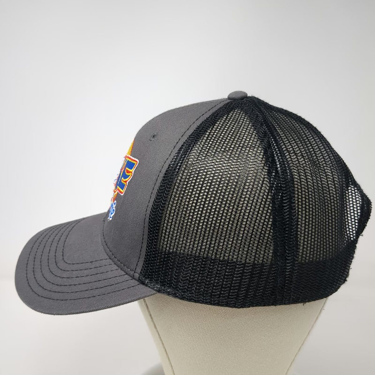 Cap America Trucker Hat Gray One Size The Pike Cafe Logo Mesh Snapback Graphic
