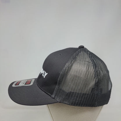 H.D Supply Snapback Trucker Hat Gray OSFM Adjustable Classic Fit Mesh Back Otto